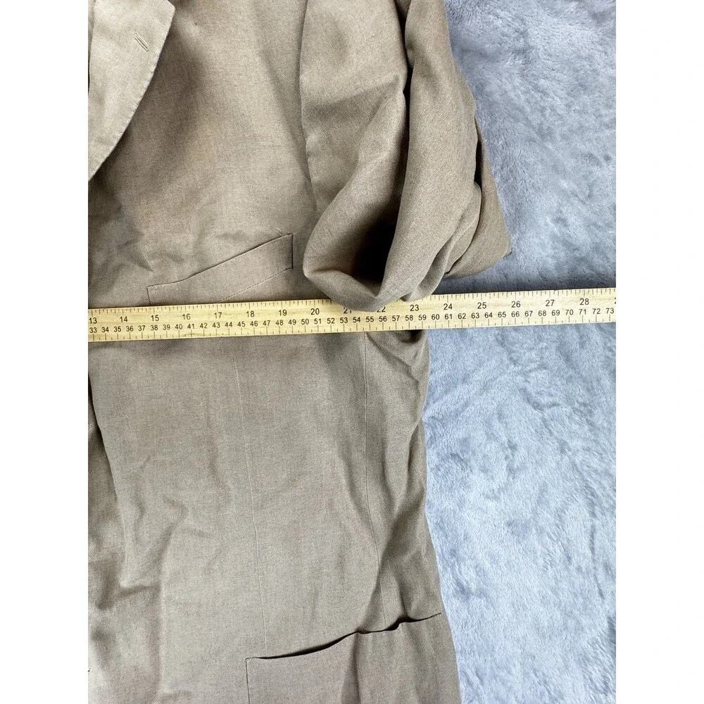 Ermenegildo Zegna Mens 62R Linen Sport Coat Tan Su Misura 1143R0